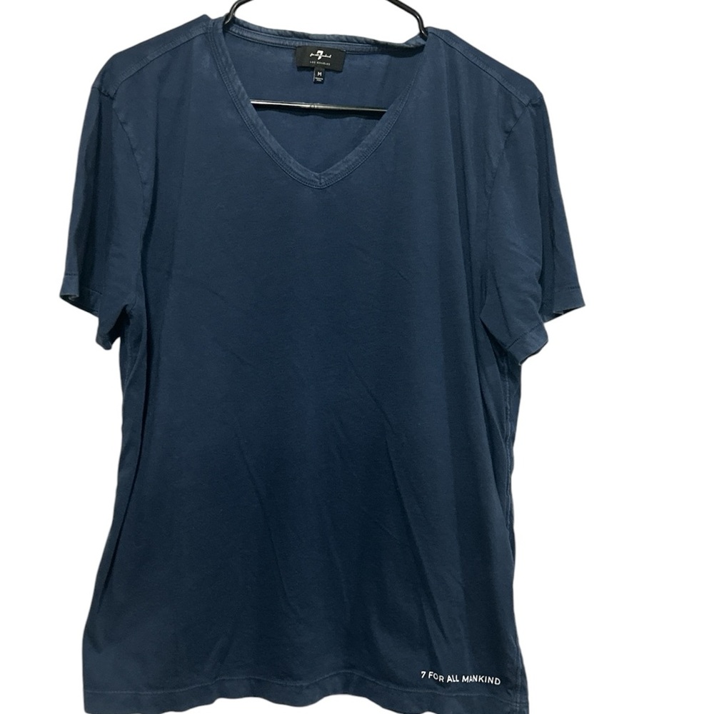 7 for all Mankind Blue Tee Medium